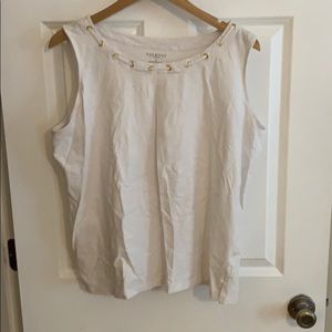 Talbots sleeveless detailed neck